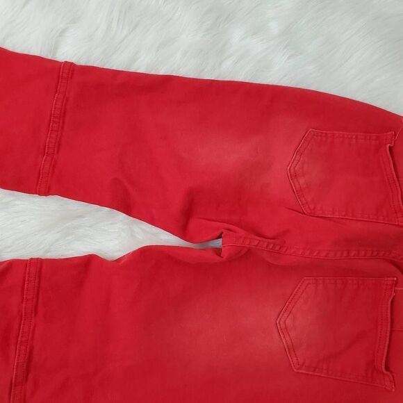 Womans wide leg red jeans size M - Picture 12 of 13